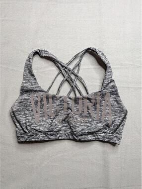 Victoria Sport Sports Bra Womens S Gray Lattice Crossback Mesh Yoga Workout